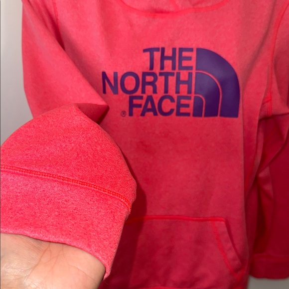 The North Face Womens Hooded Pullover Sweatshirt Size L Neon Pink - Picture 3 of 15